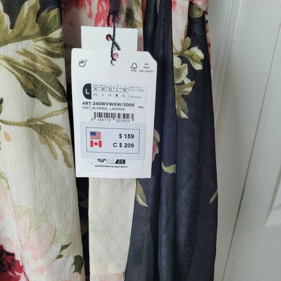 NWT DESIGUAL Midi Floral Dress in Size L - Picture 4 of 5